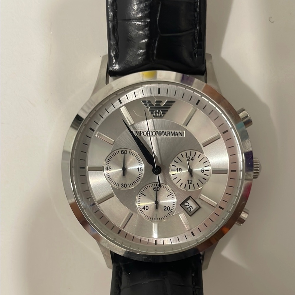 Emperio Armani black strap watch